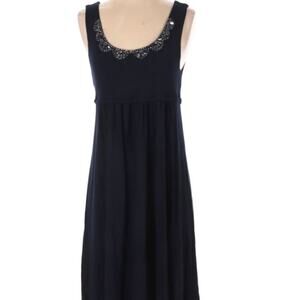 Ann Taylor loft embellished dress navy small